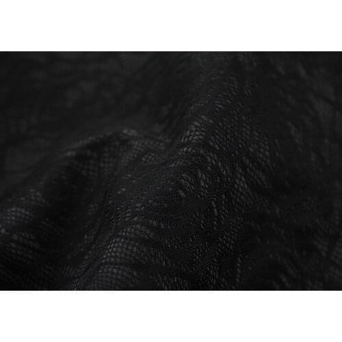 Stretch black lace Compound denim clothing fabric denim fabric windbreaker jacket pants cloth fabric wholesale