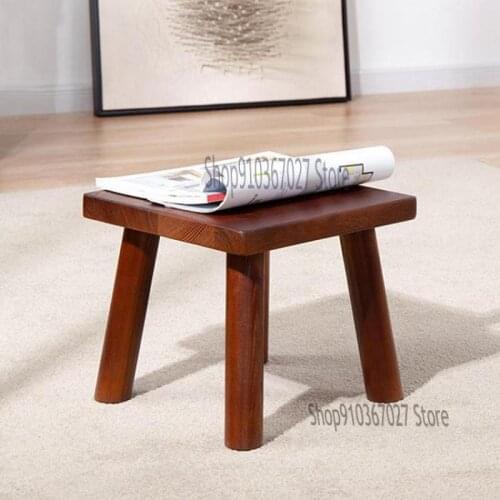 Solid Wood Shoe Stool Creative Household Childrens Small Stool Bench Coffee Table Bedroom Stylish Low Wooden Stool