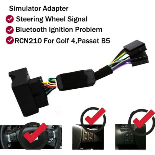 V.W Golf MK4 Pass.at B5 Polo Radio RCN210 CD Player Quadlock plug converter, decoder, bluetooth multifunctional, steering wheel