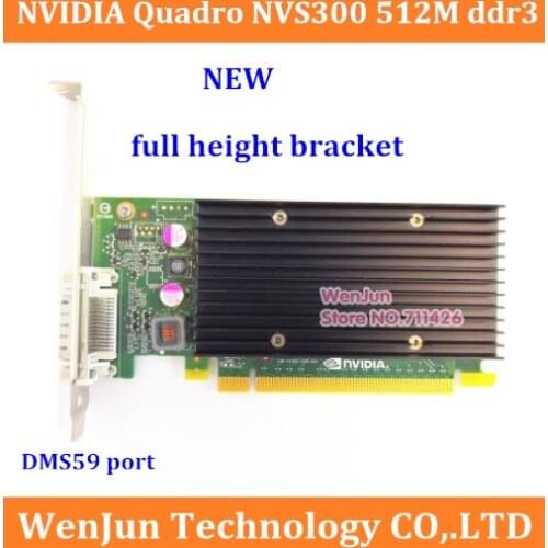 Original NEW Brand New Full height Quadro NVIDIA NVS300 512M DDR3 PCIE Graphics Video Card with DMS59 Cable