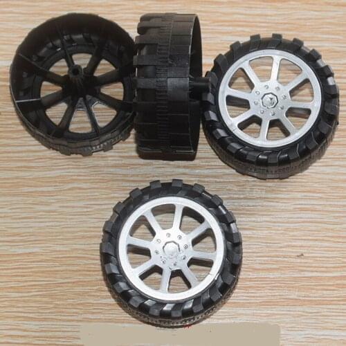 10/100pcs hole 3mmxOD55mm plastic Wheel/yuanmbm toy car wheel diy Toy Accessories Technology Model Parts/rc/baby toys T553A