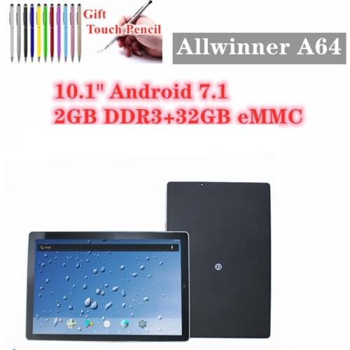 Hot Sales 10 Inch 2GBDDR3+32GB eMMC Android 7.1.1 Tablet PC A64 Quad Core 1280 x 800 FUll HD IPS WIFI Bluetooth-Compatible