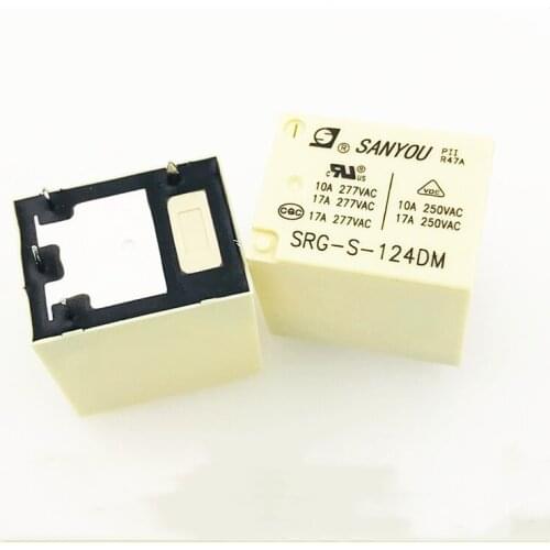 10pcs/lot 100%Original New Relay SRG-S-105DM 5VDC SRG-S-112DM 12VDC SRG-S-124DM 24VDC SRG S 112DM 12V 24V 5V 4PINS 17A