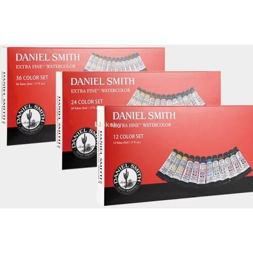 American Original Daniel Smith Watercolor Paint Set, 12,24,36 Colors, DS Master 5ml Delicate Water Color pigment, Art Supplies