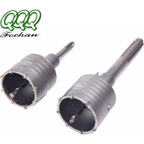 QQQ 1Set SDS PLUS 80mm Concrete Hole Saw Electric Hollow Core Drill Bit Shank 110mm Cement Stone Wall Air Conditioner Alloy
