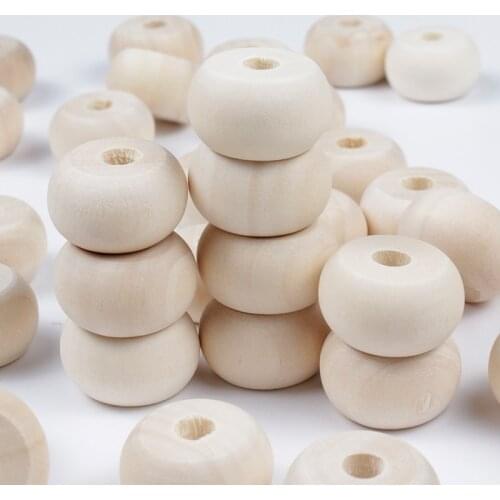 20mm 10-40Pcs Natural Spacer Ball Wooden Beads Necklaces for Jewelry Making Charm Unfinished DIY Round Wooden Beads Accesories
