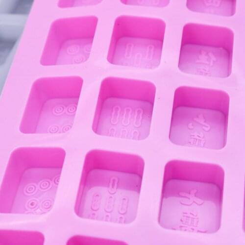 DIY Silicone Small Mahjong Mold Crystal Drop Gel High Mirror Idea Handmade Mold D5QB