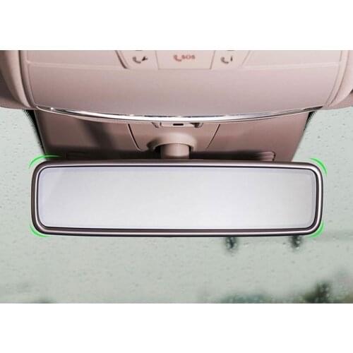 For Mercedes Benz W213 E Class 2016 2017 Car-styling Stainless Steel Interior Rearview Mirror Frame Cover Trim Accessories