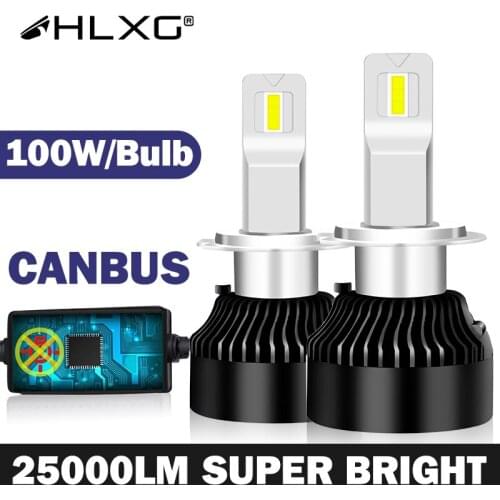 HLXG 25000LM canbus headlight car Light h4 LED bulb CSP 3570 led 9005 9006 HB3 HB4 H1 H8 H9 H11 lamp 6500K 12V h7 hir2 9012 led