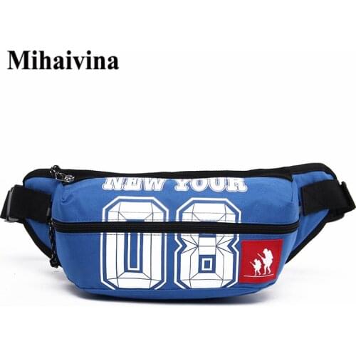Mihaivi Canvas Chest Bag For Women Fanny Pack Waist Bags Men Large Capacity Sport Bag Hip Hop Shoulder Pack Crossbody Pouch Bags