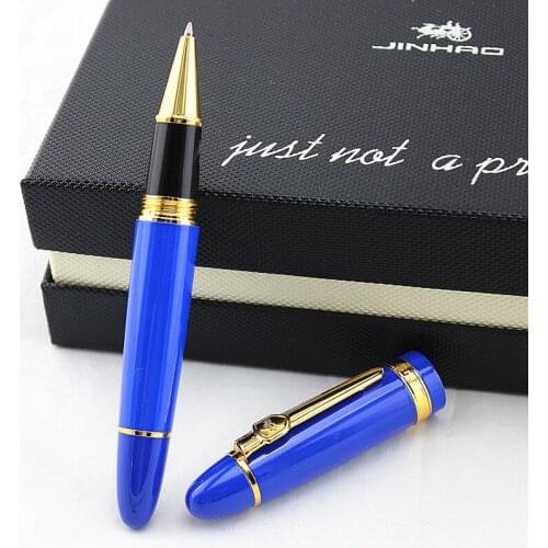 Jinhao 159 Heavy Metal Ballpoint Pen high-quality luxury pen Gold/silver trim 0.7mm nib School Office Supplies canetas de luxo