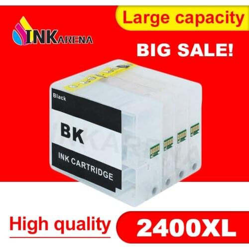 4PCS PGI2400 PGI2400XL Refillable Cartridge With Chip For Canon PGI-2400 MAXIFY IB4040 MB5040 MB5340 Inkjet Printer Empty Kit
