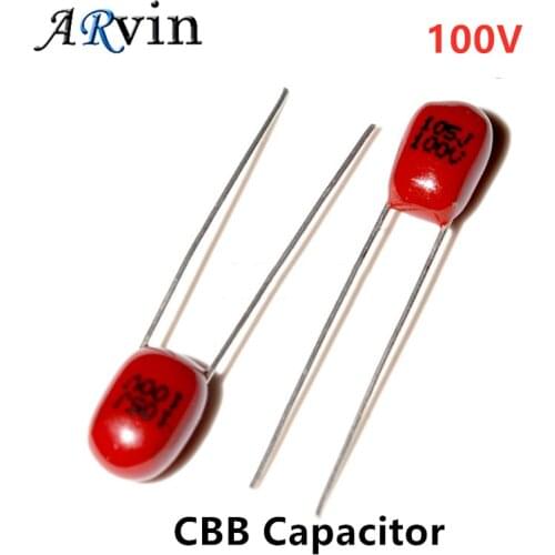 10Pcs CBB Capacitor 100V 101J 471J 102J 152J 222J 332J 472J 682J 103J 223J 333J 473J 104J 224J 394J 474J 105J 335K 106K NF UF