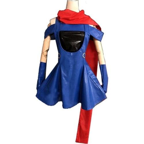 JoJos Bizarre Adventure Elizabeth Joestar Lisa Lisa Cosplay Costume Anime Dress with scarf and gloves