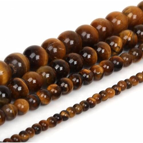 4/6/8/10mm Tiger Eye Beads Round Loose Beads Natural Stone Beads For Jewelry Making Earrings Bracelet DIY Jewelry Findings