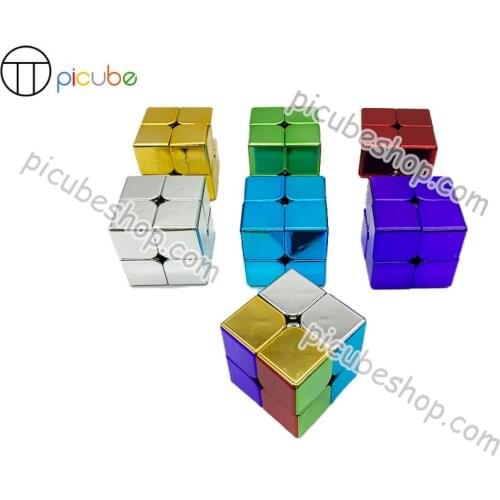 [Picube]MeiLong 2x2 Cube Puzzles Metal Color Cube 2x2 Golden/Silver/Blue/Red/Green/Purple