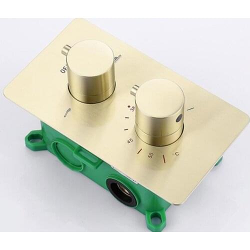 Two or three functions matte black Faucet shower mixer valve Wall Mounted Thermostatic Mixing Valve IS555