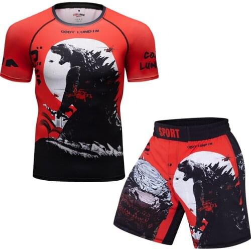 Men Sportswear Compression Sport Suits Quick Dry Running Sets Sports Joggers Shorts Training Gym Fitness Tracksuits Running Set