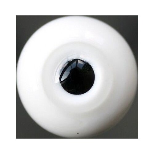 [wamami] 14mm White Glass Eyes Outfit Black Pupil For BJD Doll AOD Dollfie