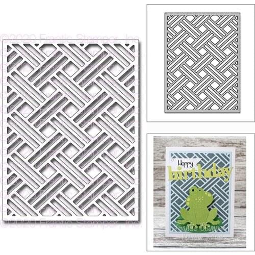 New Basket Weave Background Plate Craft Embossing Mold 2021 Metal Cutting Dies for DIY Decorative Scrapbooking Album Card Making
