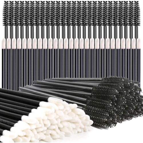 Disposable Eyelash Extension Eyebrow brush Mascara Wand Applicator Spoolers Eye Lashes Cosmetic Brushes Lip Makeup Brush