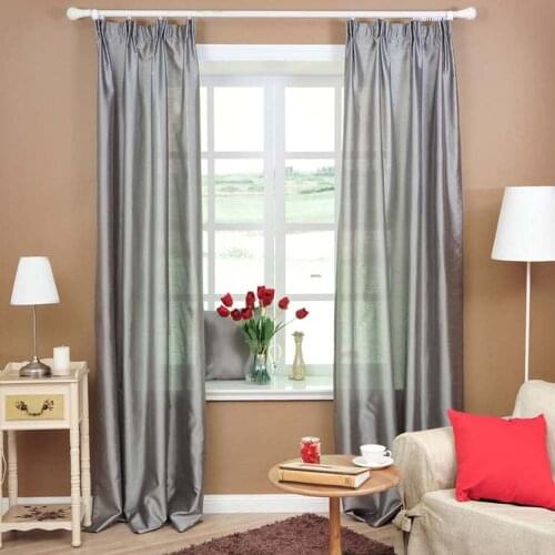 Solid Color Window Curtains For Living Room Bedroom Kitchen European Style Soft Hand Feeling Custom Made Drapes