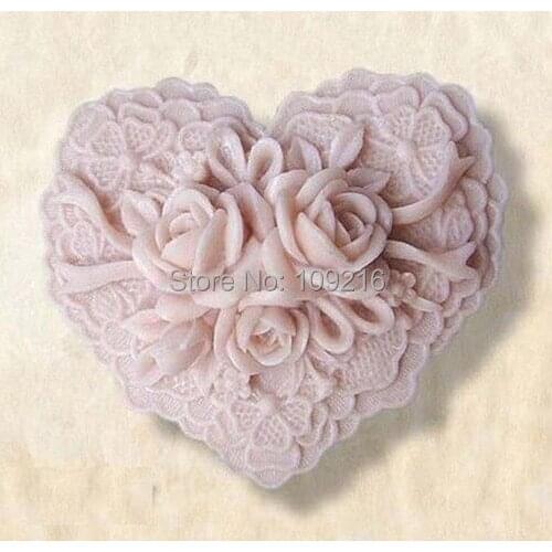 Wholesale!!!1pcs Love Bouquet (zx385) Silicone Handmade Soap Mold Crafts DIY Mould