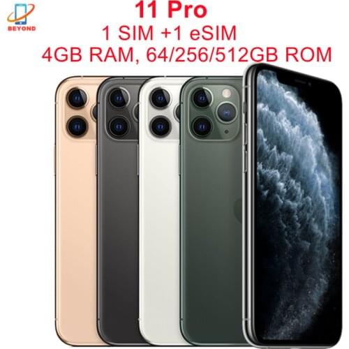 Genuine Original Apple iPhone 11 Pro 5.8" RAM 4GB ROM 64/256/512GB A13 Bionic Hexa Core IOS 4G LTE Unlocked Cell Phone
