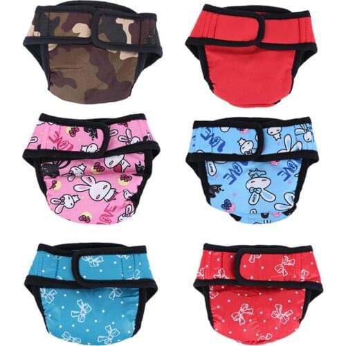 S-XXL Dog Diaper Physiological Pants Sanitary Washable Female Dog Panties Shorts Underwear Briefs For Dogs