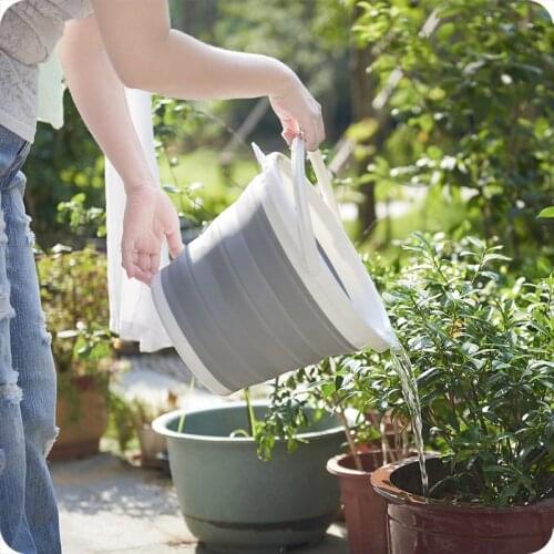 Household Items Car Wash Foldable Silicone Bucket Outdoor Travel Laundry Folding Bucket Small Portable Fishing Bucket