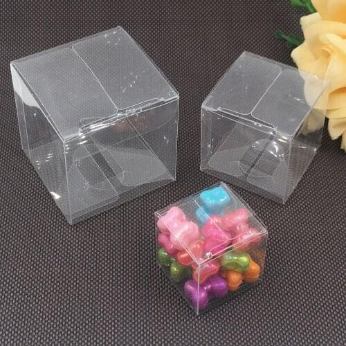 12pcs Handmade PVC Candy Boxes Plastic Clear PVC Boxes Transparent Waterproof Gift Box PVC Carry Cases Packaging Box