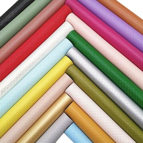 Glitterwishcome 21X29CM A4 Size Synthetic Leather, Faux Fabric Sheets with Gold Polka Dots for Bows, GM935A