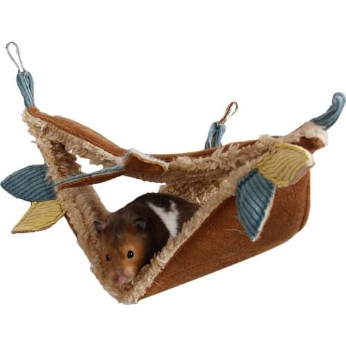 Warm Hamster Hammock Rat Hanging Beds House Small Animal Cage Squirrel Guinea Pig Double-Layer Plush Cotton Nests Pets Supplies