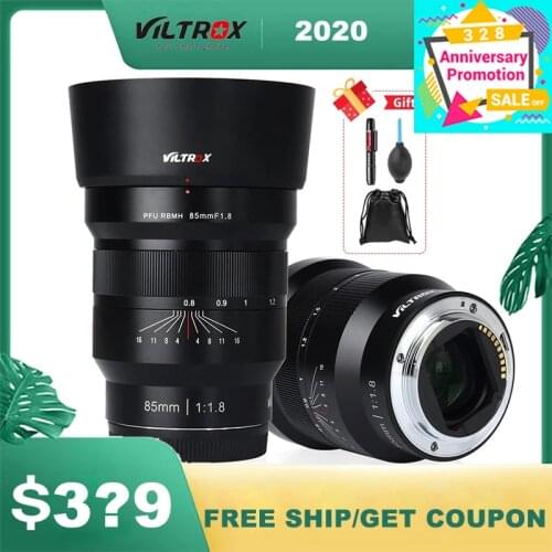 VILTROX 85mm f/1.8 Full-Frame Manual Fixed focus lens Fixed Focus F1.8 Lens for Camera Sony NEX E A9 A7M3 A7R A6500 A6400
