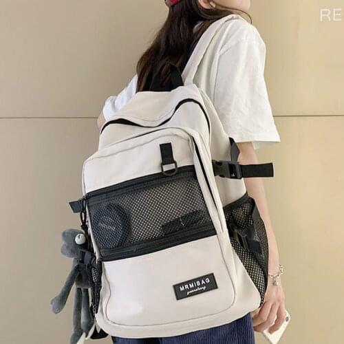 New Waterproof Nylon Women Backpack Female Mesh Travel Bag Teenage Girls Big Laptop Backpack Student Schoolbag Large Capacity