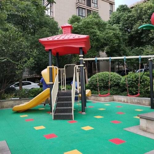 Beable Colorful Modular Tile Plastic Mats Outdoor PP Interlocking Kindergarten Flooring