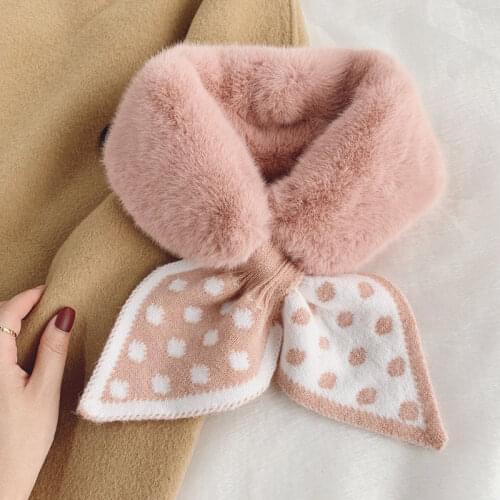 K230 Scarf Female Autumn And Winter Double-sided Dcarf Thickened Warmth Imitation Fur Wild Fashion Fur Collar Tie Accessories