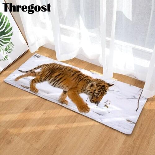 Animal 3D Printed Soft Floor Mats for Home Door Carpets Living Room Bedroom Antislip Mat Kitchen Rugs Washable Microfiber Rug