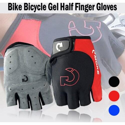 1Pair Half Finger Cycling Gloves Anti-Slip Gel Bicycle Riding Gloves Anti Slip For MTB Road Mountain Bike Glove Anti Shock Sport