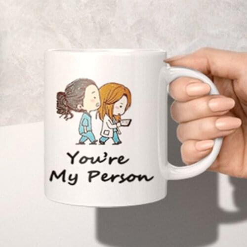 1Pcs 350mL You Are My Person Coffee Mug Greys Anatomy Color Changing Mug Creative Milk Tea Juice Ceramic Cup Gifts for Friends