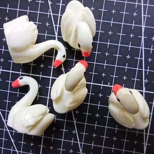1pcs/lot resin solid white color swan cartoon 22mm fairy garden gnome moss terrarium decor crafts bonsai home DIY A103-5