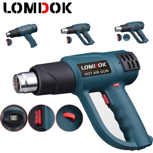 2000W Smart Control Industrial electric Heat Gun Shrink Wrapping Heater Nozzle Thermoregulator Hot air gun oil sludge softening