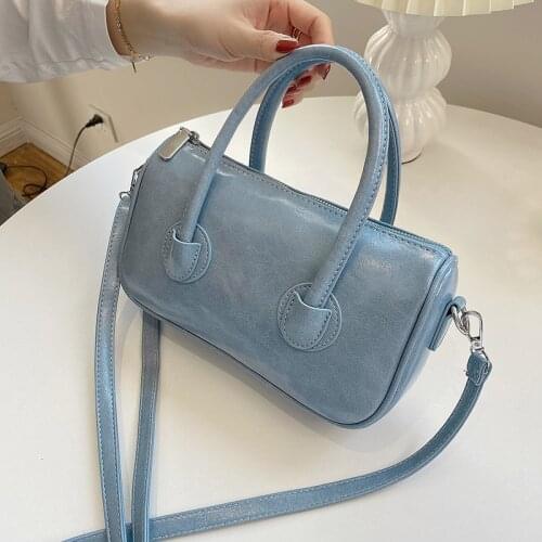 2021 Summer Women Green White Blue Shoulder Bags Designer Soft Leather Crossbody Bags INS Lady High Quality Handbags Party Bags