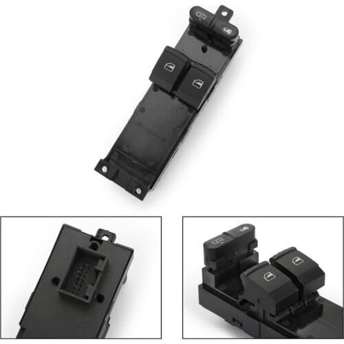 Areyourshop New Master Window Switch Fit For 2-Door 99-06 For VW Golf GTI Skoda 1J3959857 Button Window Switch Control Car Parts