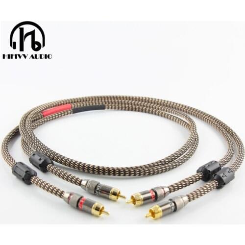Hifivv audio hifi amplifier cable RCA signal cable Pure copper plug amp cable Size 0.5m 1m 1.5m 2m 3m