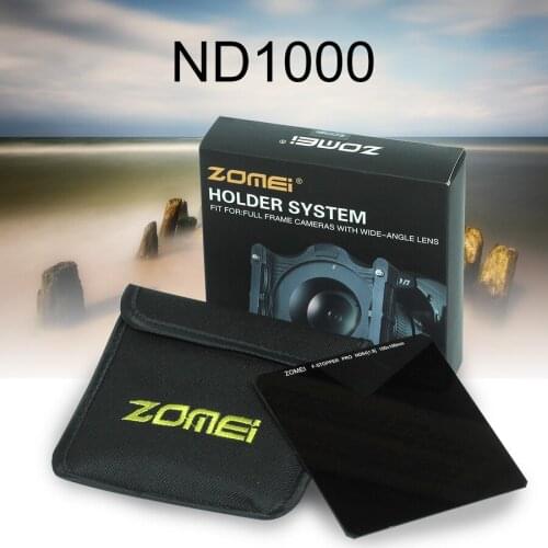 ZOMEI PRO ND3.0 ND1000 10 Stops HD Optical Glass Neutral Density ND Square Filter 4 x 4" / 100 x 100 mm