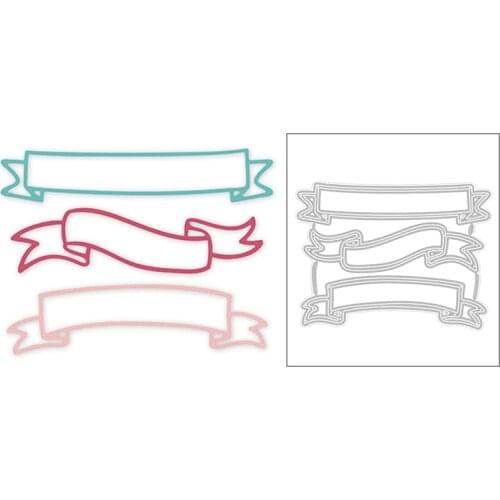 2020 Hot New Album Banner Label Decoration Frame Embossing Metal Cutting Dies Foil and Scrapbooking For Card Making no stamps