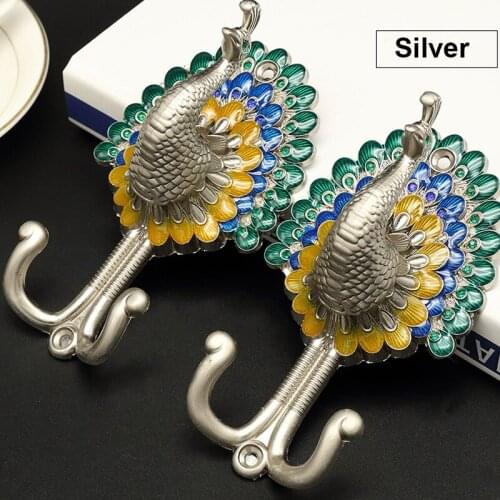 Hot Sales High-quality Peacock Wall Hook Curtain Hook Curtains Holder Curtains Buckle Home Supplies Hook Decorative Dropshipping