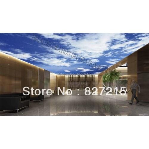 MO-0193/ Blue Sky /Print Ceiling tiles /PVC Stretched Ceiling Film/Home or Ceiling Decoration/Function as Ceiling Panel
