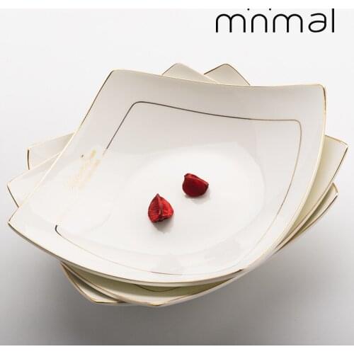 The dishes suit European household tableware bowl dish plate bone china creative ceramics Steamed Rice dishes